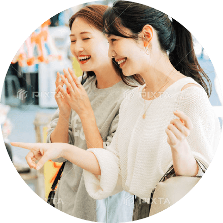 店内買い物風景