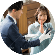 店内買い物風景